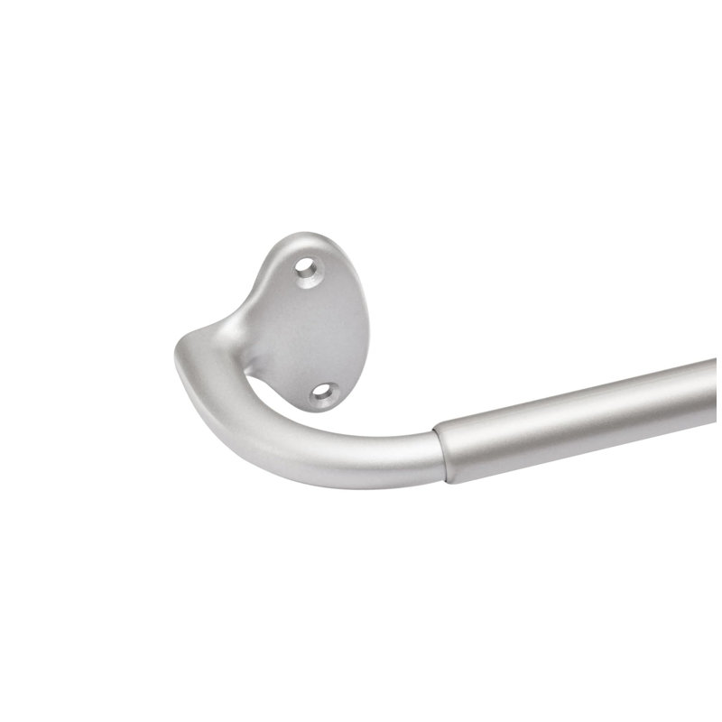 Extendable Window Curtain Pole For Eyelet Curtains , 22Mm Diameter, 122-224Cm, White