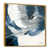 Toile avec cadre flottant or