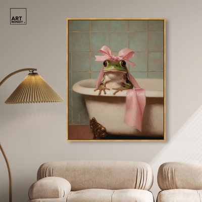 «Princess Frog», reproduction d'Halloween par Art Remedy, cadre doré, 36 x 45