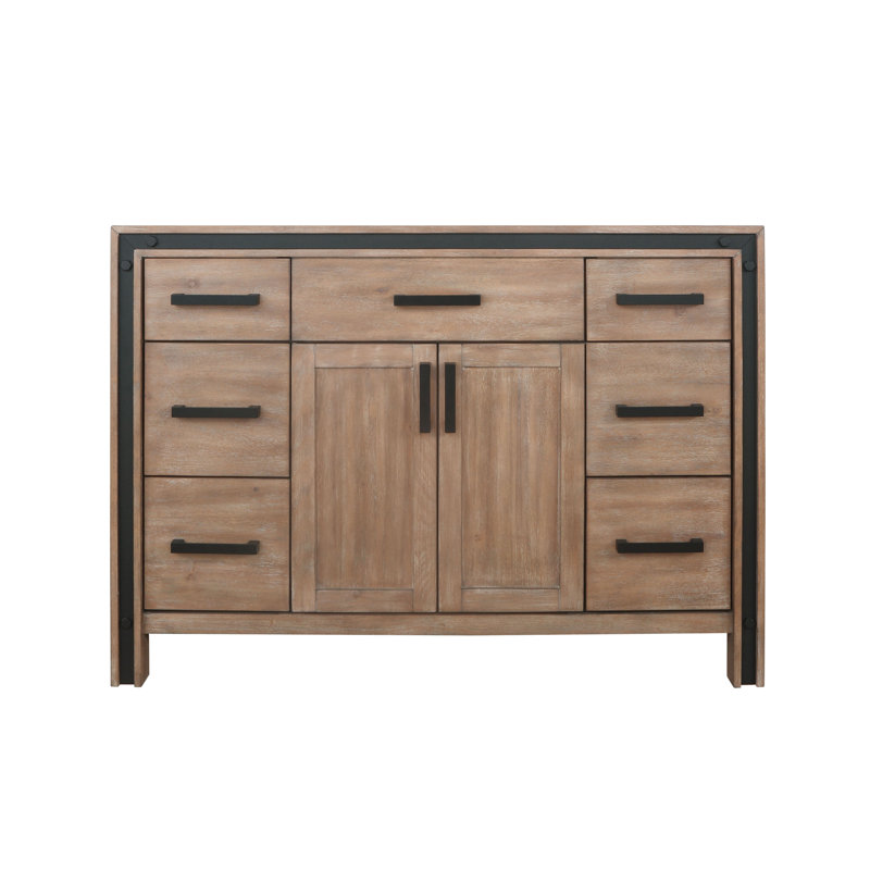 Ziva 48" Rustic Barnwood Single Bathroom Vanity
