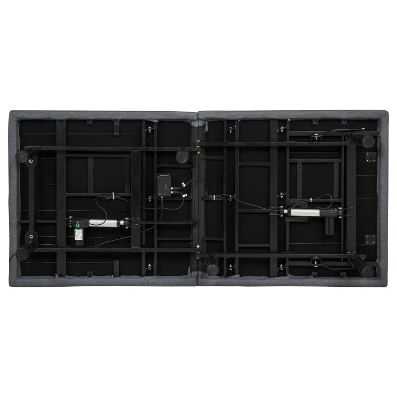 Sommier articulé à double moteur Tasca Twin XL noir