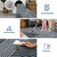 Machine Washable Rug for Living Rooms, Contemporary Stripe Printed Carpet, Soft Non Shedding Floor Covering for Bedroom Dining Room Office-1570656277