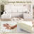 Boneless 124" U-Shape Cloud Couch, Modern Modular Sectional U-Shape Sofa, Corduroy Upholstered Couches Deep Seat Sleeper Chaise Longue for Living Room, No Assembly Required-408101532