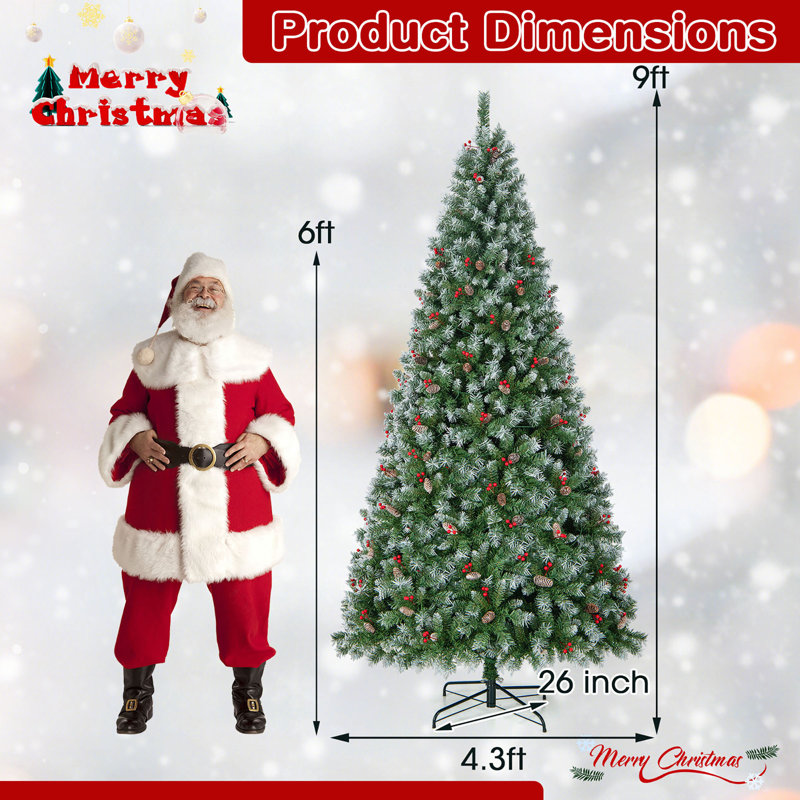Arbre de Noël pin clair, 9 pi