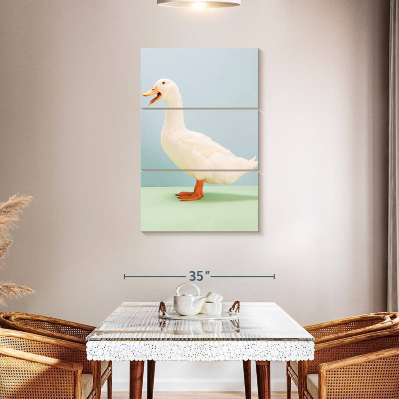 Brampt Quacking White Duck, 65" H x 42" W
