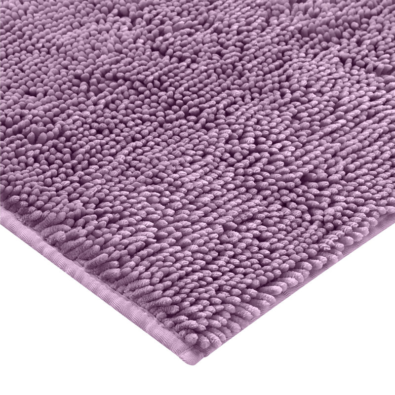 Macie Ombre Shower Curtain with Hooks Included and with Liner Included, Lavender/White