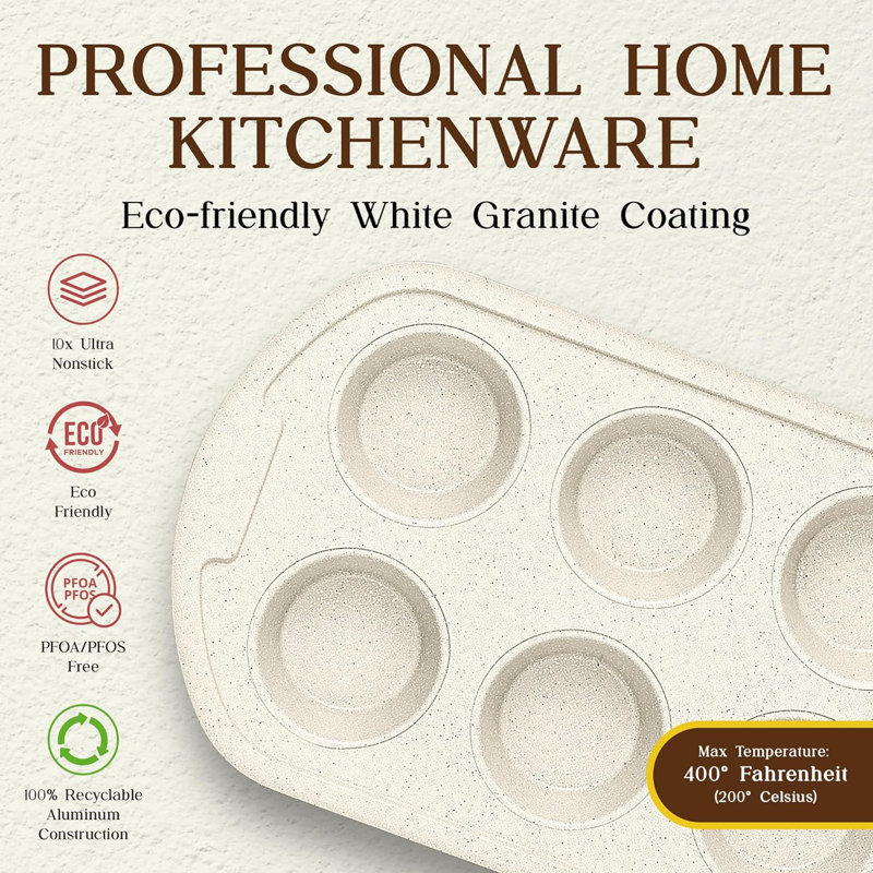 Bakken-Swiss 20-Piece White Granite Non-Stick Cookware Set