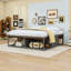 Très grand lit plateforme à 6 tiroirs avec support en lattes de bois robuste, conception ouverte adaptée aux animaux de compagnie-857324238