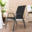 Chaises de salle à manger modernes en métal noir avec conception ergonomique pour le jardin