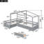 Lit plateforme simple avec trois tiroirs de rangement-561236582