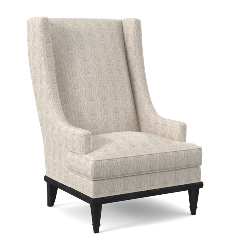 Fauteuil à oreilles 30 po Dublin, Brouillards blancs, Ébène vintage