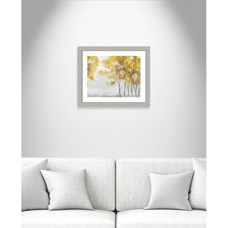 Selfless Yellow " Selfless Yellow " by Eva Watts, Brushed Silver, 23" H x 27" W x 1.25" D