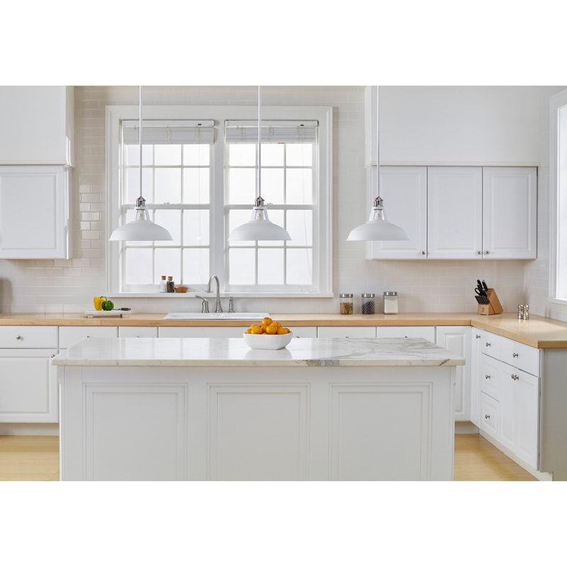 Sigala 1 - Light Single Pendant, White, 15" H x 12" W x 12" D