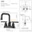 4 in. Centerset 2-handle High Arc Bathroom Faucet with Drain Assembly-62449252