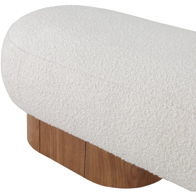 Denyer Boucle Fabric Upholstered Bench