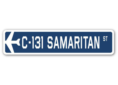 Plaque de rue militaire en aluminium Billerica C-131 Samaritan Air Force