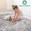 Tapis tissé et tissé 5 x 7, crème / anthracite, teint de protection solaire, sans perte de poils, pour tapis élégant de bureau à domicile 5 x 7, velours moyen, salle à manger