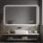 Wall mounted LED lighting mirror/bathroom mirror/full-length mirror/makeup mirror, three color lighting+dimming+IP44 waterproof+anti fog+touch switch 24 × 48 inches