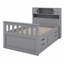 Platform Bed Frame With Storage Bookcases,Shelves And Drawers-289838079