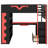 Pro Gamer Loft Bed With Desk,RGB Lights,Shelves,Pegboard & Drawer-63828664
