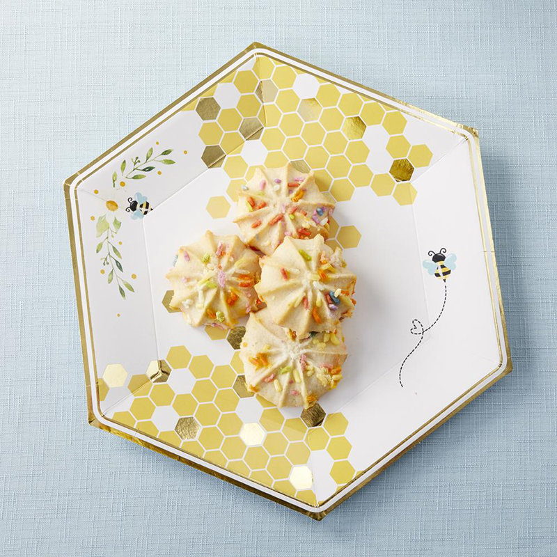 Assiette à dîner en papier Sweet As Can Bee