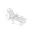 Chaise d'extérieur à 5 niveaux avec porte-gobelet pour une utilisation confortable et une fonction de mobilité