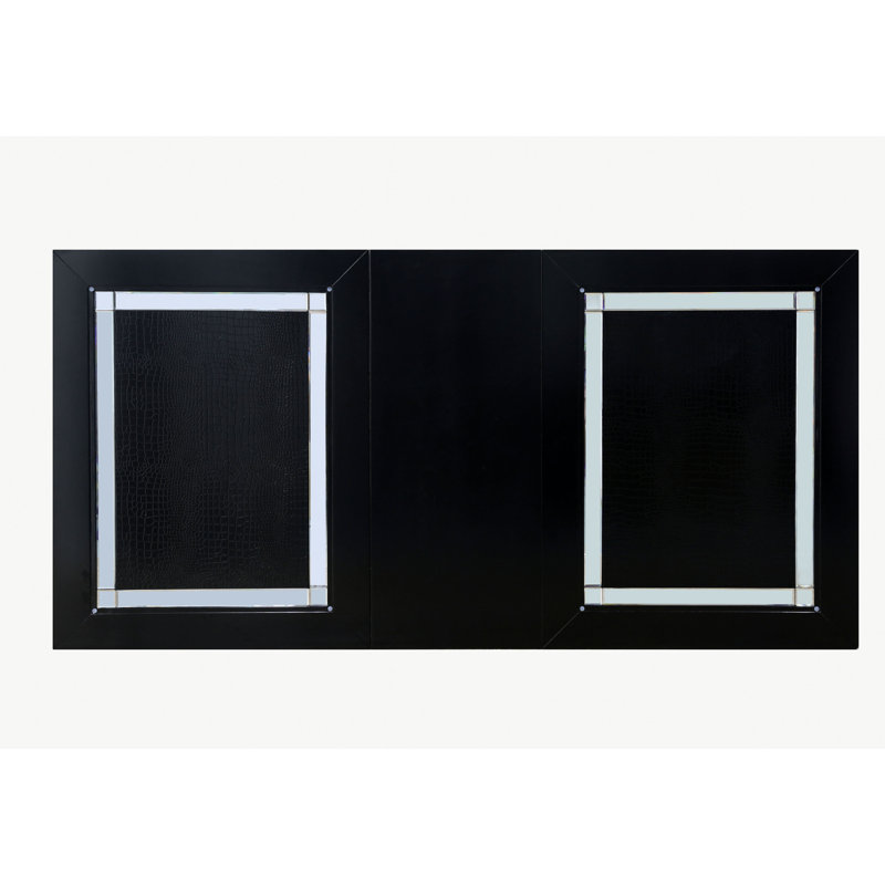 Table de salle à manger Monell, Noir