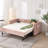 Upholstered Daybed with Trundle,USB Port ,Side Pockets, Modern V-grained backrest Design-1959751824