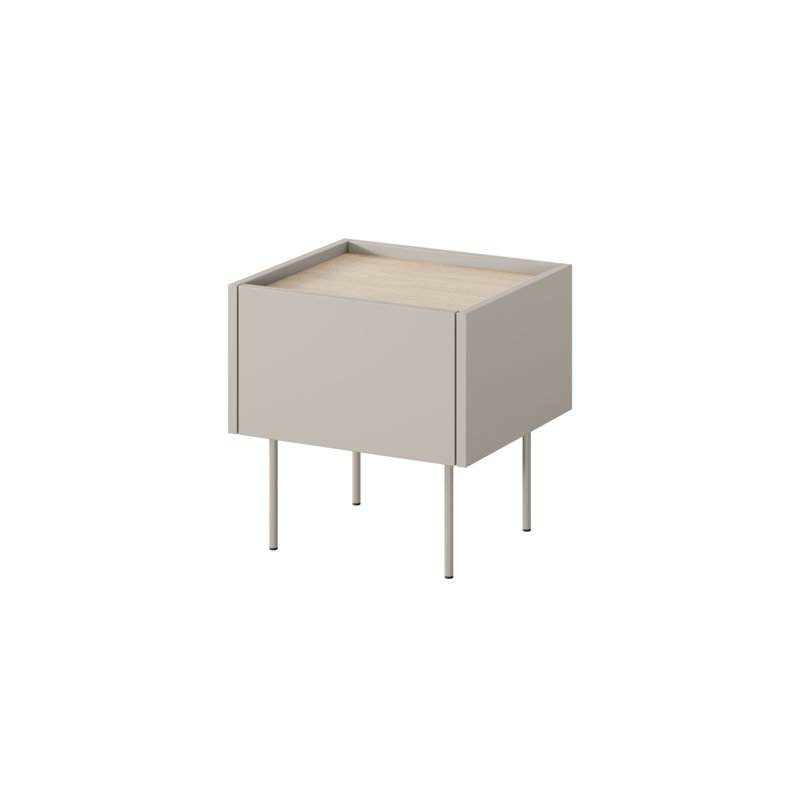 Cartegena 45cm W Laminate Bedside Table, Beige