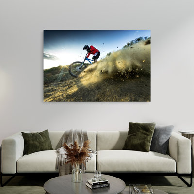 Downhill Abstract Contemporary Mountain Landscape Wall Art Print