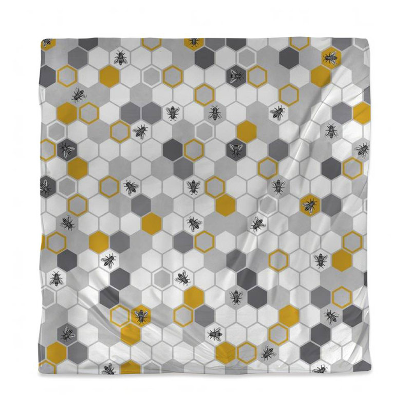 Housse de couette à motif d'insecte gris Beehive | Literie Home Decor