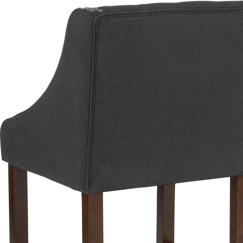 Tabouret de comptoir Ahseem, Gris anthracite, Tabouret de comptoir (siège d'une hauteur de 24 p