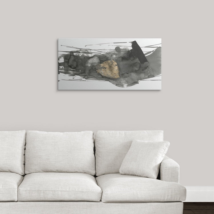 «Black Gesture I» par PI Studio - impression, H 10 po x l 20 po x P 10,5 po, Toile
