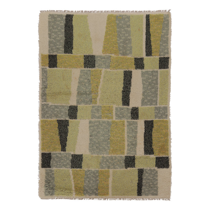 Scandinavian One-of-a-Kind 4'4x6'6 Hand Knotted Area Rug