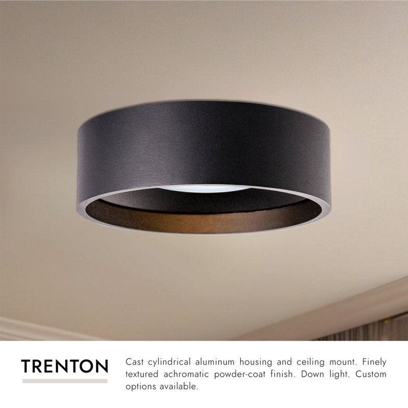 Trenton LED Outdoor Flush Mount, White