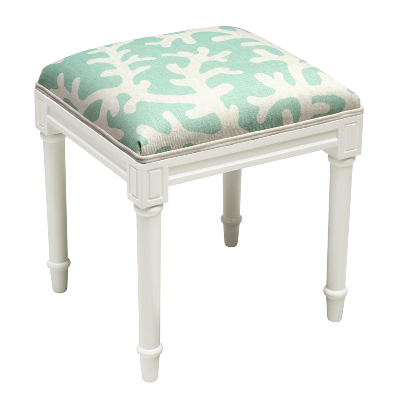 Tabouret de meuble-lavabo en bois massif Abelardo, Aigue-marine