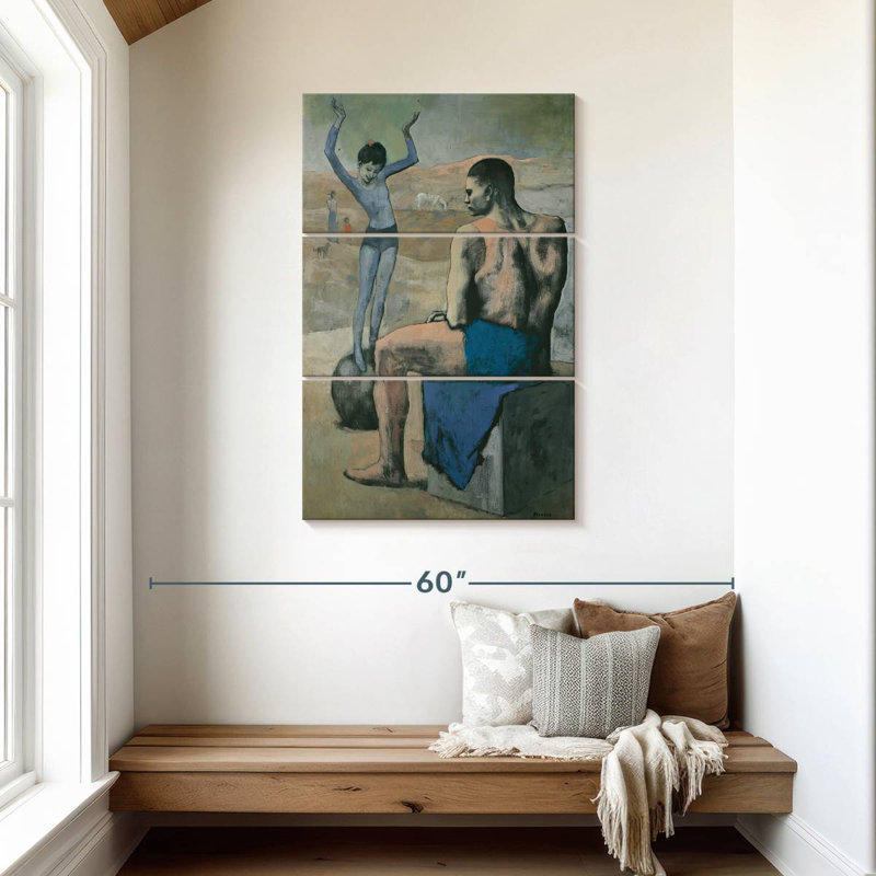 Leisha Young Acrobat Balancing On A Ball, 45" H x 28" W