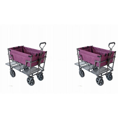 Mac Sports Heavy Duty Steel Double Decker Yard Cart Wagon