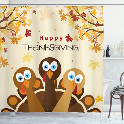 Shower Curtain with Hooks Included