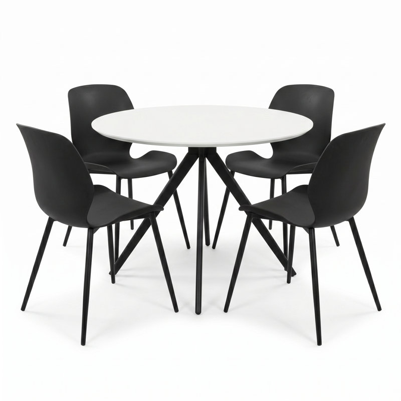 Westcreek Dining Set, Black, White