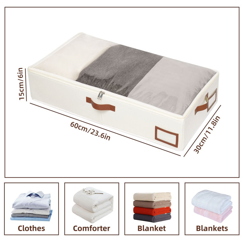 Brayden Studio Plastic，Linen Box, 15cm H x 60cm W x 15cm H