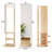 Multifunctional Full Length Mirror with Hook Storage Rack Coat Rack