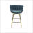 26" Bar Chair Suede Woven Bar Stool Set Of 2,Black Legs Barstools No Adjustable Kitchen Island Chairs,360 Swivel Bar Stools Upholstered Bar Chair Counter Stool Arm Chairs With Back Footrest-918092075