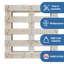 Palette en bois robuste à 4 entrées – Palette d'expédition en bois dur de qualité industrielle, durable, réutilisable, empilable, facile à manipuler, usage commercial comme palette au sol, 1 unité-124063424