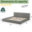 Lit rembourré gris élégant - choix de chambre idéal-1270377648