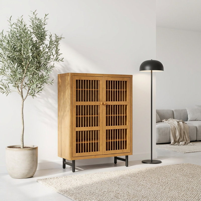 Modern Six-Tier Shoe Cabinet with Adjustable Shelves and Louvered Doors for Entryway Organization and Stylish Storage Solutions in Hallways and Living Spaces