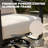  2-Piece Swivel Rocking Sofa Chairs with 5.4" Thick Cushions, Beige-556694715