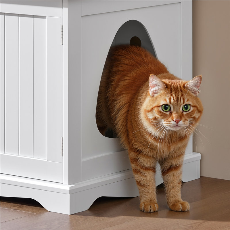 Salls Litter Box Enclosure, White