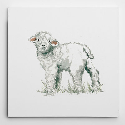 « baby agneau » par carol robinson, reproduction d’art sur toile tendue