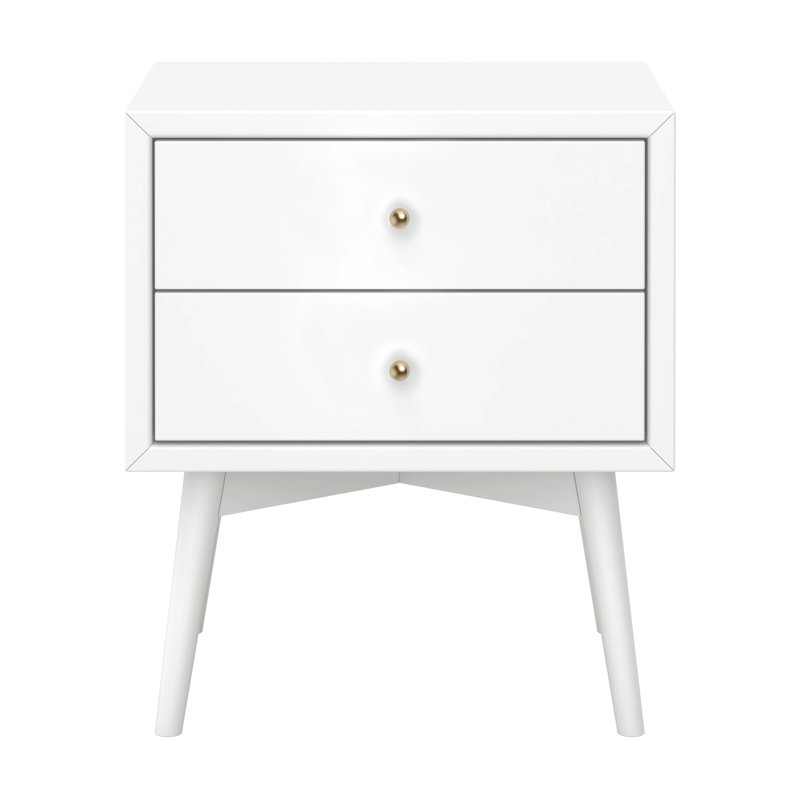 Palma Assembled Nightstand, White